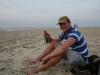 Das erste Bierchen am Strand