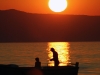 Fischer im Sonnenuntergang